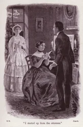Illustratie voor De Vrouw in het Wit door Wilkie Collins (litho)