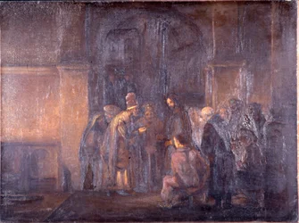 De belastingpenning (naar Rembrandt)