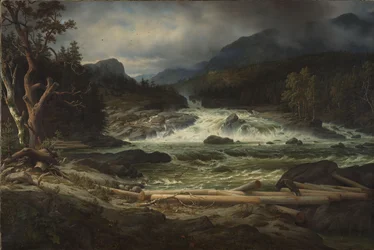 De Labro-watervallen bij Kongsberg