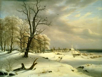 Gezicht op Helsingør, winter