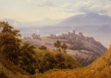Gezicht op Olevano, ca. 1834 (schilderij)