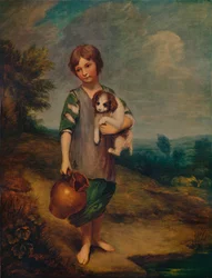 Cottage Meisje met Hond en Kruik, 1785, 1935