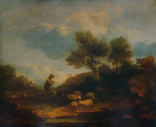 Landschap met schapen, 18e eeuw, 1935