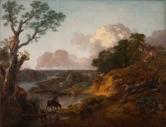 Gezicht in Suffolk, ca.1755 (olieverf op doek)