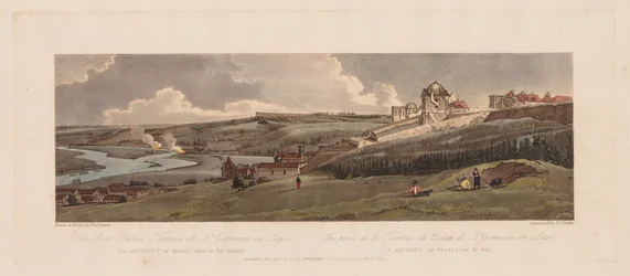 Een selectie van twintig van de meest pittoreske uitzichten in Parijs: Uitzicht vanaf het paleisterras, 1803