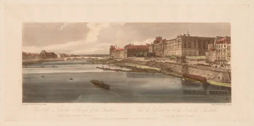 Een Selectie van Twintig van de Meest Schilderachtige Uitzichten in Parijs: Uitzicht op het Louvre & Brug van de Thuilleries genomen vanaf Pont Neuf