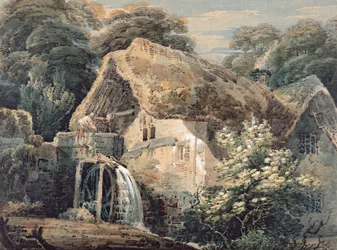 Een bovenslagmolen, Devon, 1797
