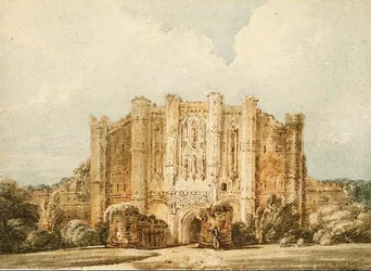 PD.52-1966 Westelijk uitzicht op Thornton Abbey, Lincolnshire, c.1794 (aquarel en potlood op papier)