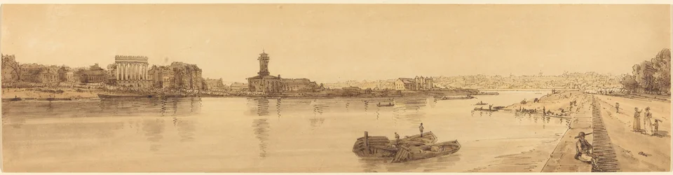 Uitzicht op het dorp Chaillot vanaf de Pont de la Concorde: pl.17
