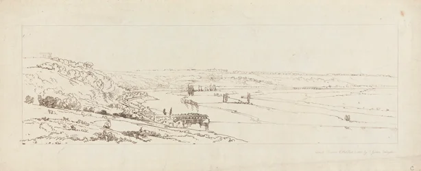 Uitzicht op de Waterwerken bij Marly, en St. Germain-en-Laye in de Verte