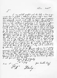 Brief van Thomas Gray over de uitgave van zijn dichtwerken, c1753, 1840