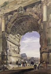 Boog van Titus, Rome, 1842