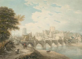 Noordoostelijk uitzicht op Durham, c.1783