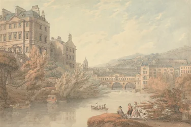 Uitzicht op Bath vanuit Spring Gardens