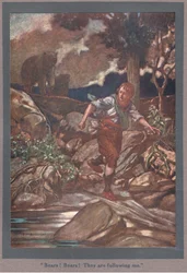 Beren! Beren! Ze volgen me (kleurenlitho)