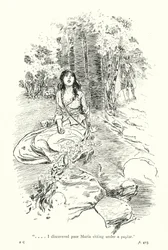 Illustratie voor Een sentimentele reis door Laurence Sterne (litho)