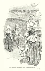 Illustratie voor Een sentimentele reis door Laurence Sterne (litho)