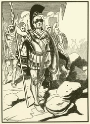 De Grieken buiten Troje (gravure)