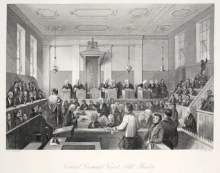 Central Criminal Court bij de Old Bailey, uit 