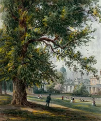Greenwich Hospital vanuit het park, juni 1855