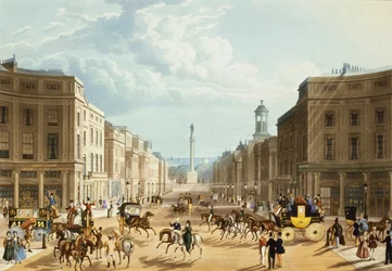 Lower Regent Street, gepubliceerd door Ackermann, ca. 1835