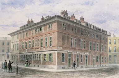 Oud huis in New Street Square, nagelaten door Agar Harding aan de Goldsmith