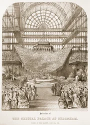 Opening van Crystal Palace in Sydenham door koningin Victoria op 10 juni 1854
