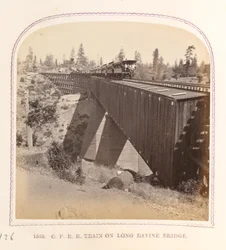 Trein op Long Ravine Bridge