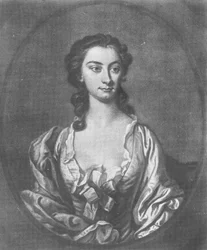 Portret van Mevrouw Cibber, actrice en zangeres, gegraveerd door John Faber, 1746