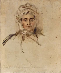 Portret van Lucy Lawrence, de moeder van de kunstenaar, een schets