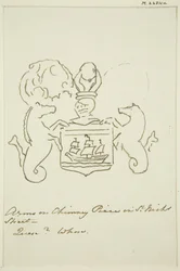 Detail van schoorsteenmantel bij Hillier