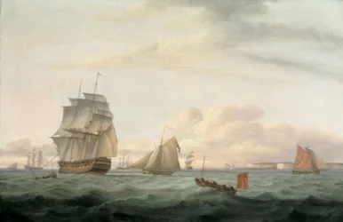 Scheepvaart bij de haven van Ramsgate