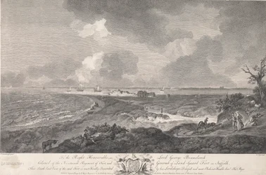 Zuidoostelijk uitzicht op Land-Guard Fort, in Suffolk