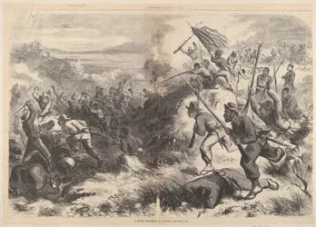 Een zwart regiment in actie uit Harper