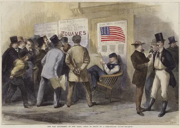 De oorlogsexcitatie in New York
