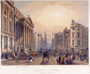 Buitenkant van Mansion House, Londen, 1851