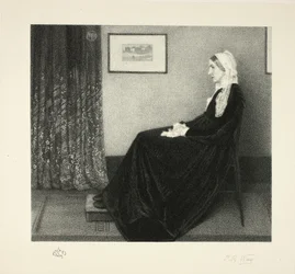 Schikking in grijs en zwart: Portret van de moeder van de kunstenaar, naar Whistler