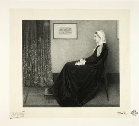 Schikking in grijs en zwart: Portret van de moeder van de kunstenaar, naar Whistler