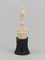 Zwarte toren, schaakstuk, India
