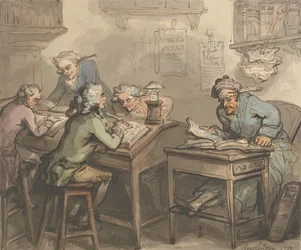 Het kantoor van een handelaar