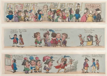 Een scène in Pizzaro, groteske randen voor kamers en hallen, 1799-1800