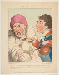 Acute pijn Le Brun Travested, of karikaturen van de passies, 21 januari 1800
