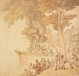 Cheyne Walk, Londen, ca. eind 18e-begin 19e eeuw