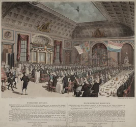 Diner ter viering van de emancipatie van Nederland van Frankrijk, City of London Tavern, Bishopsgate, 1814