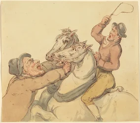 Veedrijvers met een Paar Steigerende Paarden