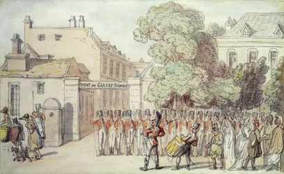 Franse soldaten op parade