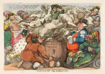 Funcking de Corsicaan, pub. 1813 handgekleurde gravure
