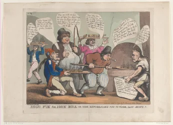 Hoog plezier voor John Bull, of de Republikeinen tot hun laatste redmiddel gedreven, 12 november 1798