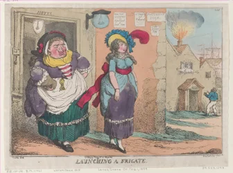 Te water laten van een fregat, [1 februari 1809], herdruk