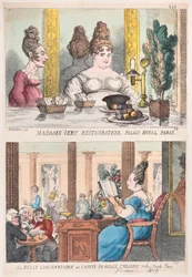 Madame Very Restauranteur, Palais Royal Parijs en La Belle Liminaudiere au Caffee De Mille...